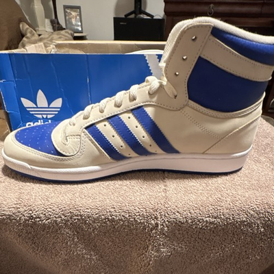 #ad adidas Top Ten RB FZ6022 Cream Royal Blue Leather High Top Sneaker $120.00