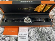 Stuhrling Original Special Reserve 43mm Black Leather 