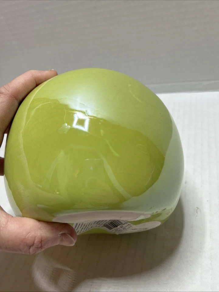 6" CERÁMICA BRILLANTE ASPECTO REAL PINTADO A MANO 3D Verde APPLE,DECORE Foto 4 de 4