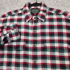 Polo Country Ralph Lauren Flannel Shirt Mens oversized Medium Green red Plaid