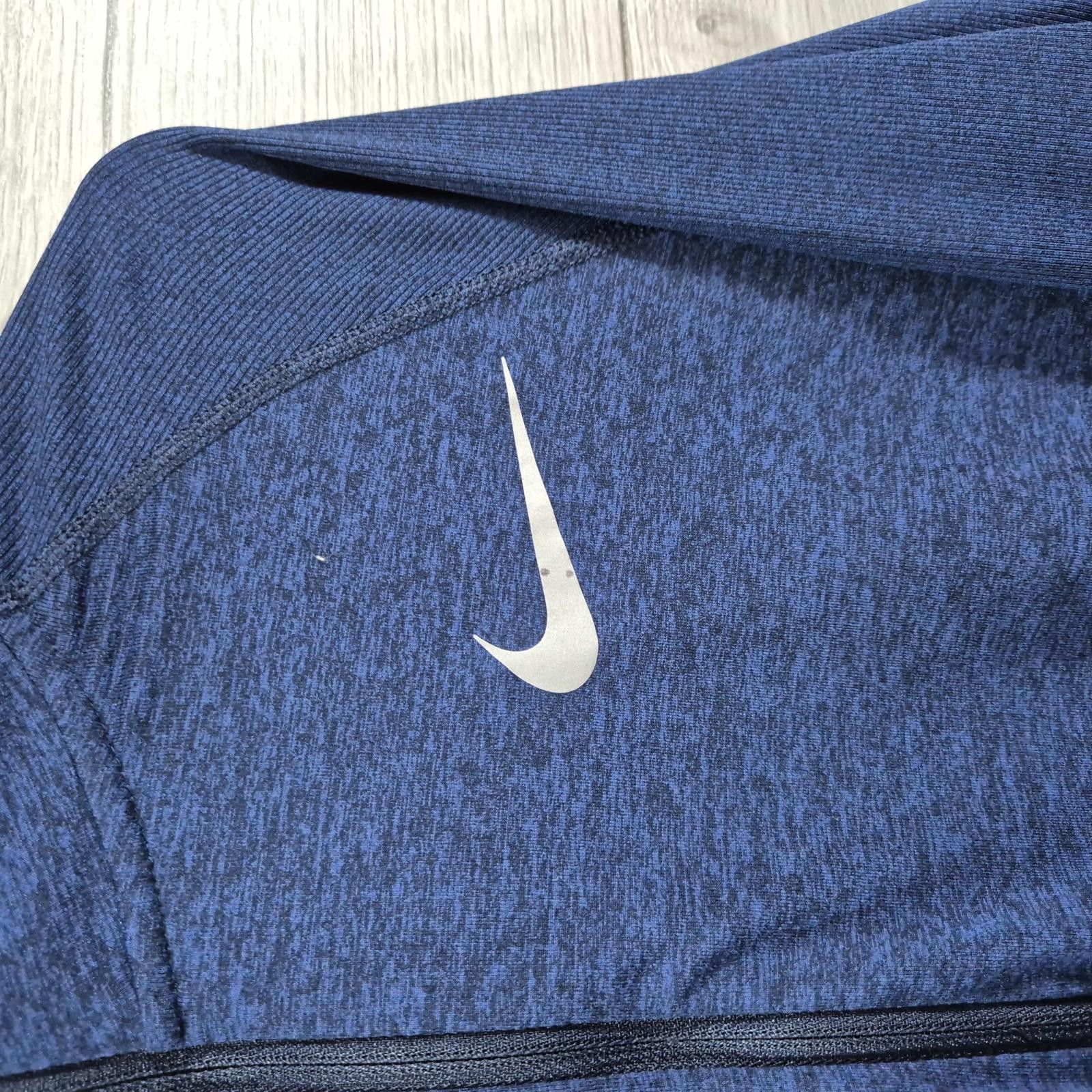Nike Dri-FIT Long Sleeve Running Top Large Navy Blue Athlete base layer image 2