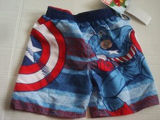 Boys Bathing Suit Marvel Captain America Size 2T NEW