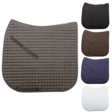 Kavalkade KavalEasy Quilted Dressage Saddle Pad: Black, White, Brown, Gray, Navy