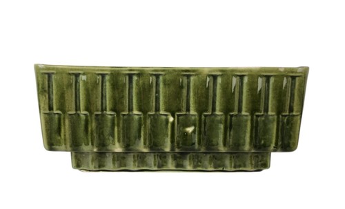 Vintage California Glazed Pottery Mid Century Planter Dark Green CP 338 USA 8.5" - Picture 2 of 9