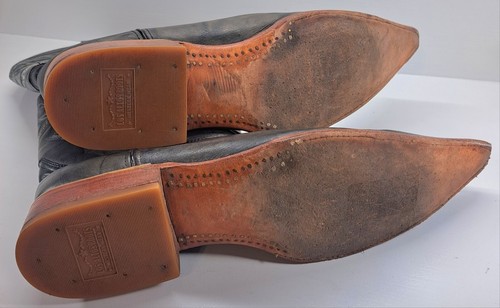 Botas de Vaquero Los Altos Punta Punta Western Rodeo Cuero Para Hombre 12 EE Ancho Gris - Imagen 5 de 11