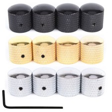 4PCS Dome Knob Volume Tone Control Knobs with Inner Hexagon Spanner Guitar Bass