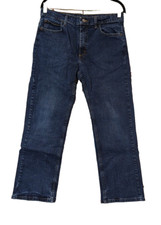Wrangler Boys Size 16 Husky Blue Medium Wash Mid Rise Denim Straight Jeans