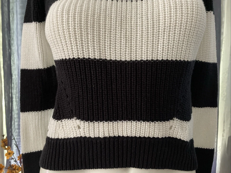 Suéter Pullover A Rayas Guess Vintage Años 90 Recortado Talla XS/S Foto 2 de 4