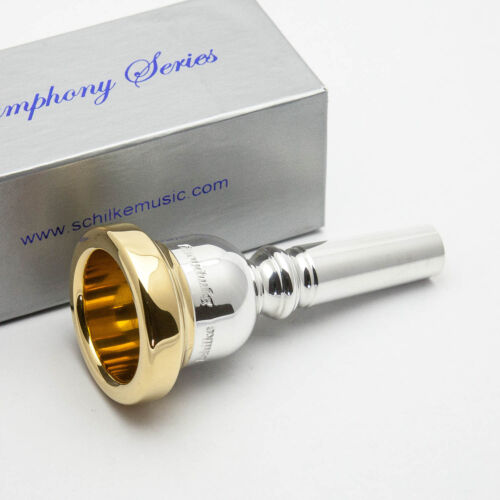 Schilke M5.2 Symphony Series 24K Gold Rim & Cup Trombone Mouthpiece Large Shank - Afbeelding 1 van 5