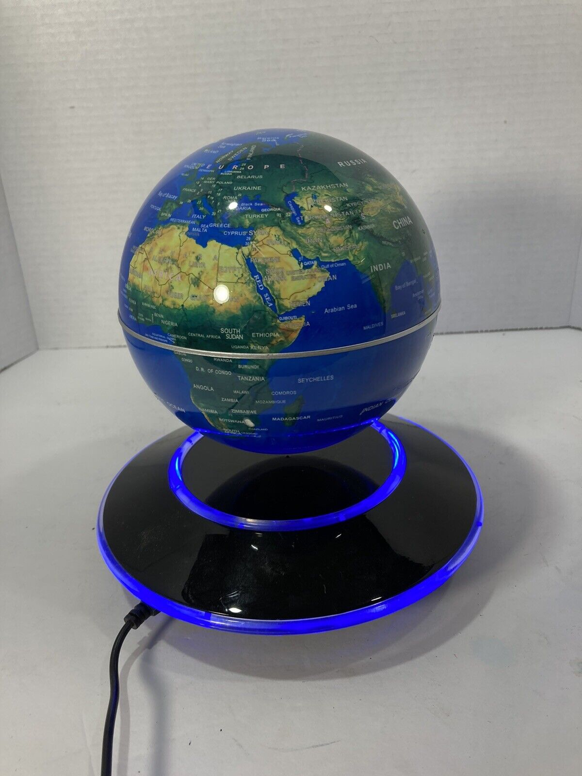 Magnetic Levitating Floating Rotating World Globe-6” -Colorful-I