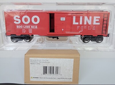 S01: Menards 279-5794 SOO LINE Box Car #9038 O Gauge (NEW)
