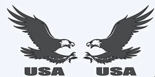 USA Eagles vinyl decal. Truck, Motorcycle tank 2 decals Fits RZR, Polaris, Honda