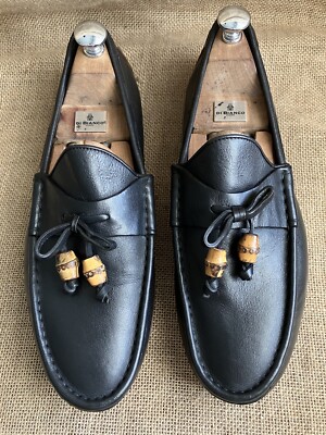 Gucci Black Men\'s Bamboo Leather LoafersSize 9 Gucci | Shoes | Gucci Black Mens Bamboo Leather Loaferssize  main image 2