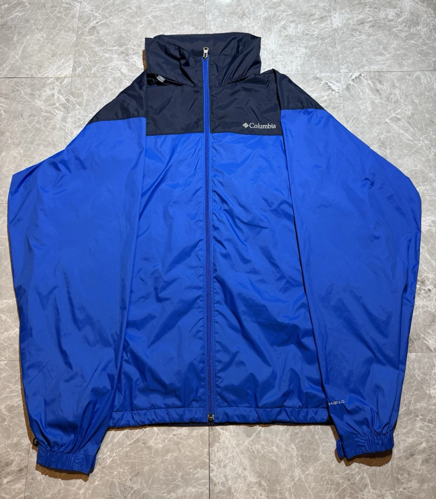 Vintage Blue Columbia Windbreaker Jacket