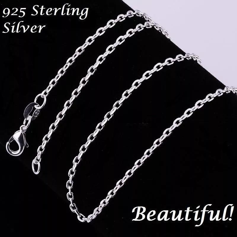 Mens Necklace Key Charm Pendant in Sterling Silver 925 