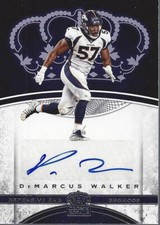 2017 Crown Royale Platinum Rookie Autographs #28 DeMarcus Walker Auto - NM-MT