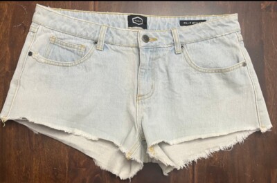 RVCA Hello Mellow Light Wash Denim Shorts Women s Size 30