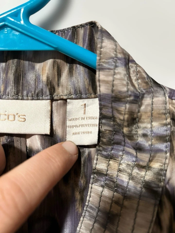 Chico's  Zenergy Size Medium/1  Gray Jacket - Image 3 of 4