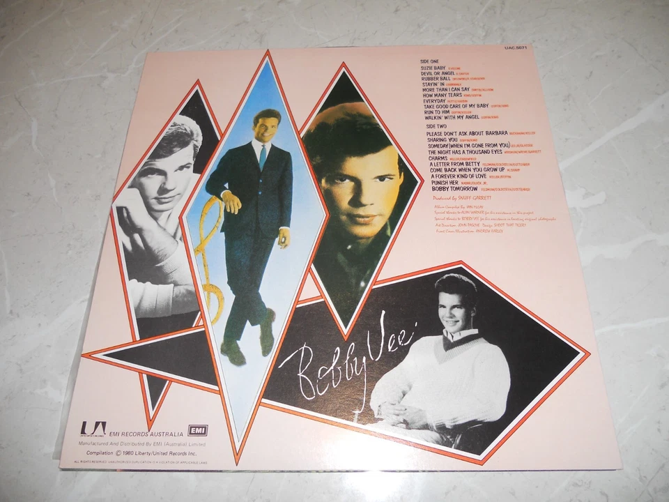 Bobby Vee "The Bobby Vee Singles Album" 1980 LP Pop Oz Liberty UAC5071 NM - Image 2 of 4