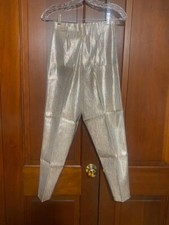 Vtg 1950's/1960's Silver Lam  Cigarette Pant/Trouser New With Tags 