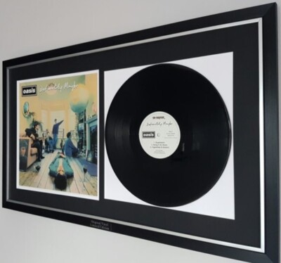 Oasis Framed Genuine Vinyl Album Definitely Maybe Liam Gallagher Knebworth 