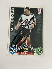 STEPHEN KELLY - FULHAM FC FOOTBALL SIGNED MATCH ATTAX CARD