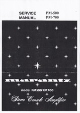 Servizio Manuale di Istruzioni per Marantz PM-500, PM-700