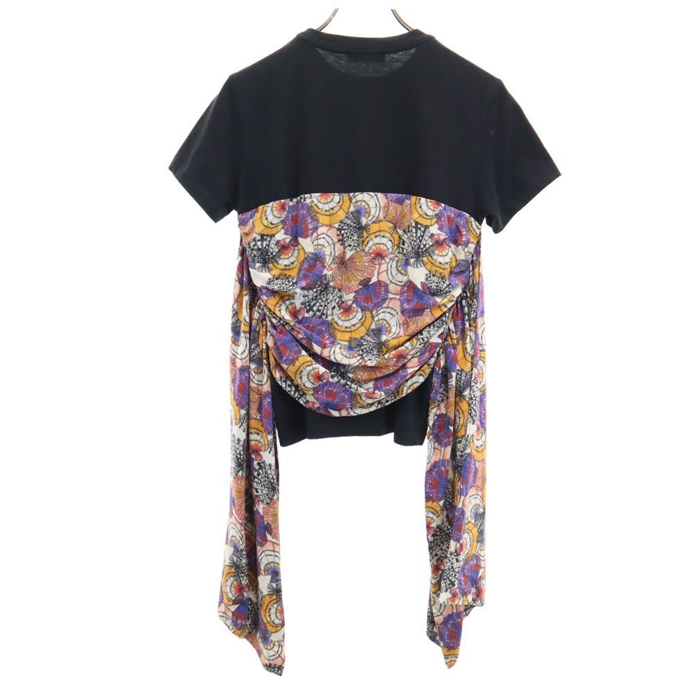 EMILIO PUCCI - EMILIO PUCCI シルクパーツ ドッキング Tシャツ Emilio Pucci Short Sleeve Silk Parts Docking T-shirt S Black [Used