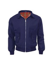 Men's Vintage Harrington Jacket Classic 70s Retro Bomber Style Scooter Mod Coat