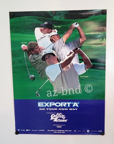 MIKE WEIR "SIGNED"; COUPLES, DALY, O'MEARA GOLF SKIN'S GAME POSTER CANADA