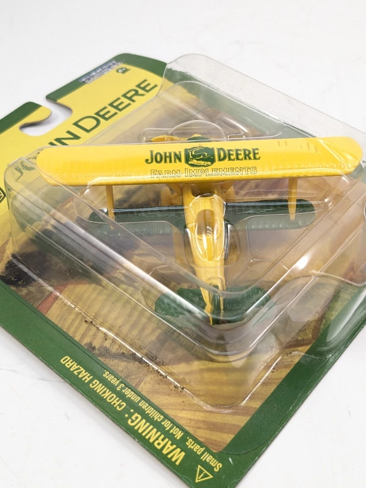 Avión biplano John Deere 2006 años 30 Spearman Barnstormer metal fundido a presión NUEVO Foto 3 de 4