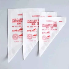 10Pcs Transparent Disposable Icing Pastry Piping Bags Cake Decorating Bags 16in