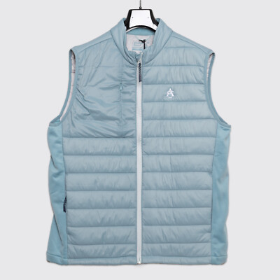 Straight Down Size XL Lightweight Quilted Alpha Vest Mineral Blue