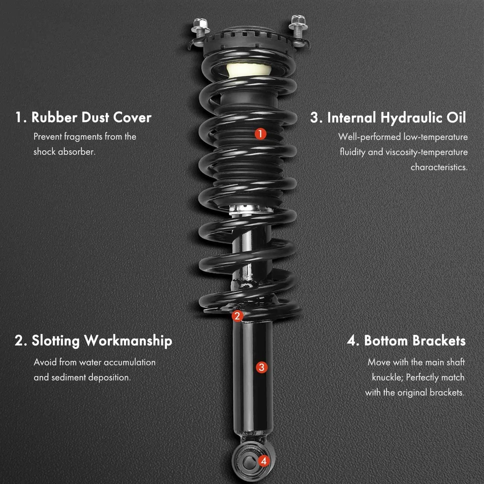 2Pcs Rear Strut and Coil Spring Assembly for Subaru Outback 2005-2007 Wagon Body Foto 3 de 4