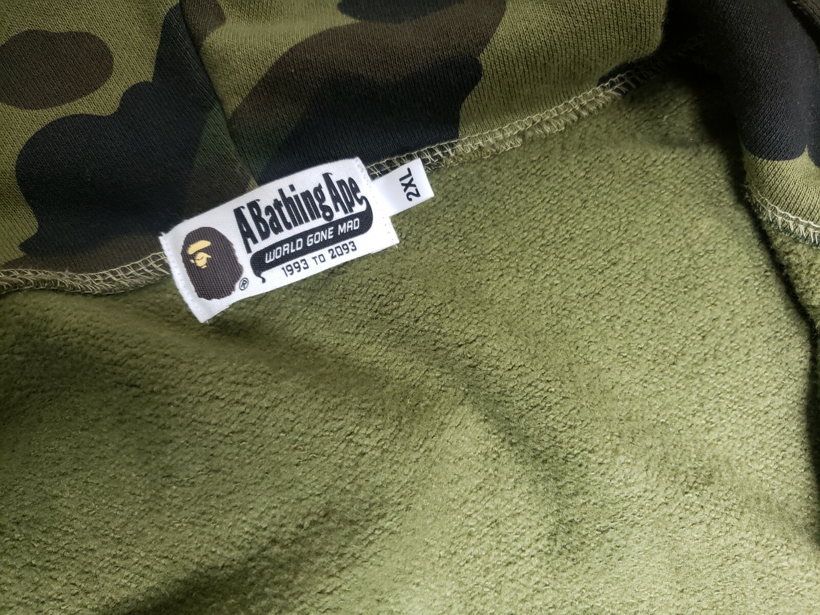 A Bathing Ape BAPE WGM Full Zip Camouflage Hoodie Jacket Menu0026#039;s XXL |  eBay