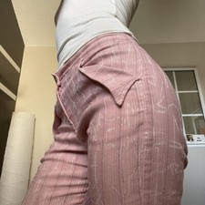 Vintage Light Pink Women s Pant - Cottage Core / Spring Y2k