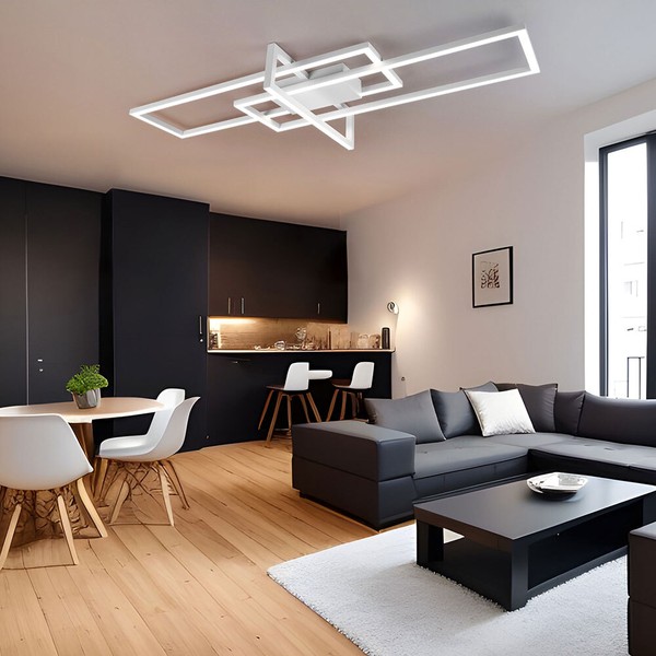 Deckenleuchte Wohnzimmerleuchte Deckenlampe Dimmbar Led Designleuchte L 100 Cm-image