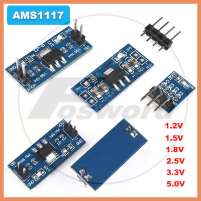 Spannungsregler AMS1117 1,2V 1.5V 1.8V 3.3V 5V 800mA Step Down Power Mikro Modul