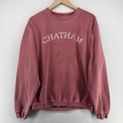 CHATHAM Sweatshirt M Mens Nantucket Mass Cape Code Fleece Garment Washed Red