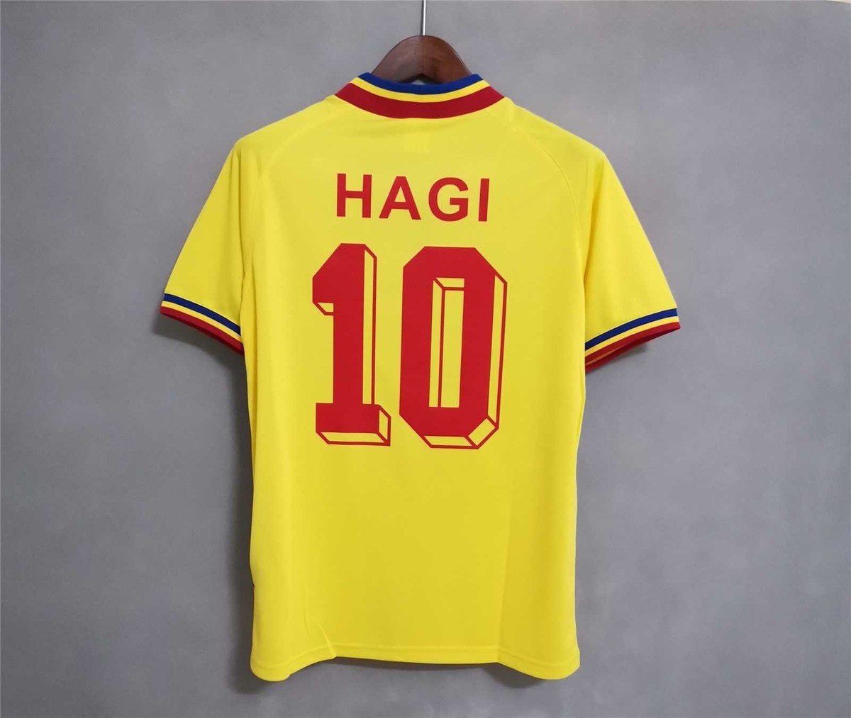 Romania 1994 Home and Away Jersey Men Kit Retro Shirt Hagi #10 | eBay