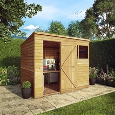 Mercia | 8 x 6 | 8ft x 6ft | Overlap Pent Shed | Wooden