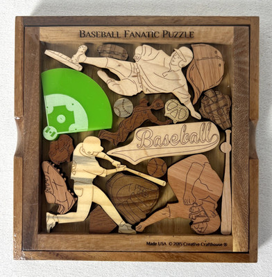 Baseball Fanatic Puzzle by Creative Crafthouse (2015) Unique Gift, NEW/Sealed