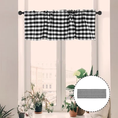 Valance Valance Black and White Plaid Valance Valance Cuisine Valance - Photo 1/4
