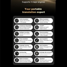 Dispositivo Traduttore Videochiamate 148 Lingue Portatile Dimensioni Compatte Ma