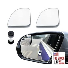 2 PCS Car Blind Spot Mirror, Adjustable Angle HD Fan-shaped Frameless Convex