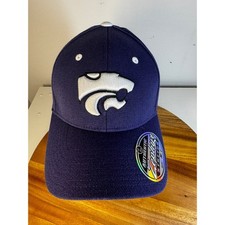 Zephyr Kansas State Wildcats K State Logo Embroidered Navy Blue Flex Fit Hat M/L