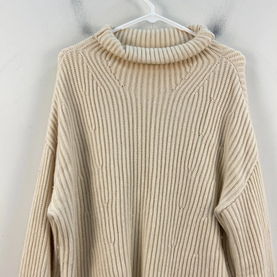 Suéter de lana de cachemir tejido cuello falso talla grande Banana Republic XS para mujer Foto 3 de 4