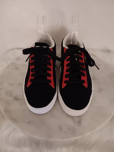 Scarpe casual sneakers Puma scamosciate ragazzo taglia 5 nero rosso bianco 368935 01