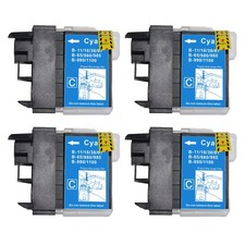 4 cartucce inchiostro ciano compatibili con Brother DCP-197C MFC-295CN MFC-5490CN