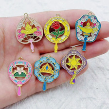 Lot Cartoon Princess Charm Pendant DIY Bracelet Earring Jewelry Making